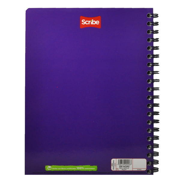 CUADERNO PROFESIONAL DOBLE ARGOLLA CLASICO 100 HJ BLANCO SCRIBE MNK