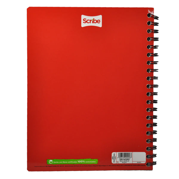 CUADERNO PROFESIONAL DOBLE ARGOLLA CLASICO 100 HJ BLANCO SCRIBE MNK