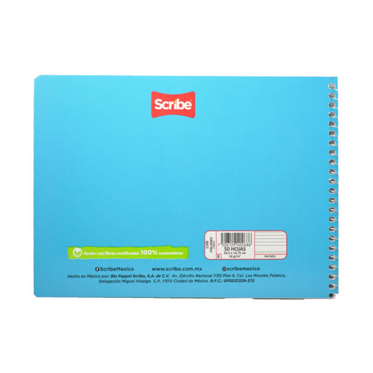 CUADERNO ITALIANO ESPIRAL 50 HJ PAUTADO SCRIBE MNK
