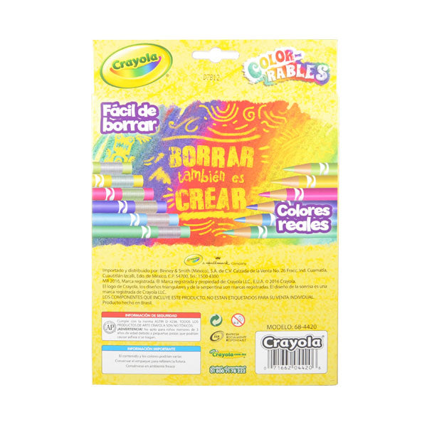 COLORES MADERA BORRABLES LARGOS  20 PZ CRAYOLA