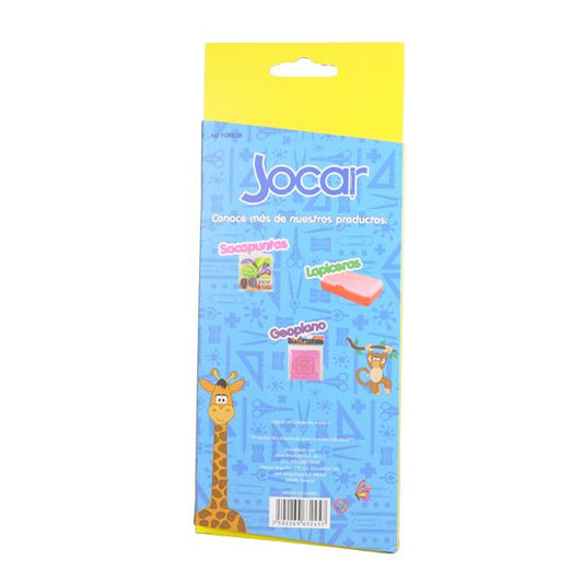COLORES MADERA JOCARITOS DOBLES LARGOS 12 PZ JOCAR MNK