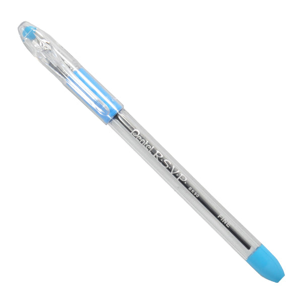 PLUMA RVSP FINO AZUL CIELO PENTEL