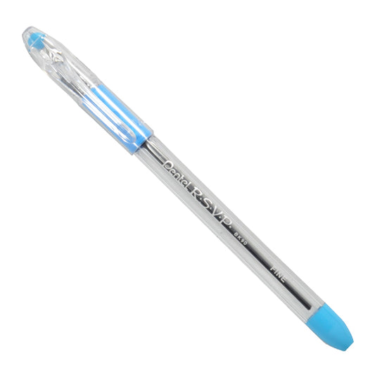 PLUMA RVSP FINO AZUL CIELO PENTEL