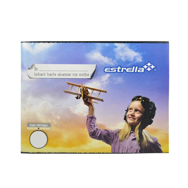 CUADERNO ITALIANO ENGRAPADO 100 HJ BLANCO 264 ESTRELLA MNK