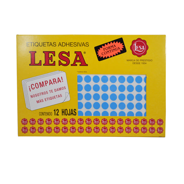 ETIQUETA CONTINUA #10 AZUL LESA