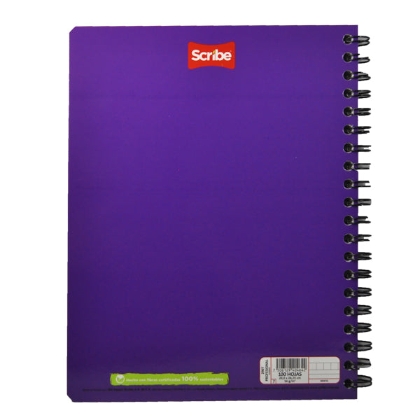 CUADERNO PROFESIONAL DOBLE ARGOLLA CLASICO 100 HJ MIXTO SCRIBE MNK