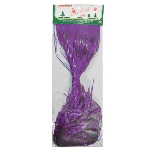 LLUVIA METALICA 70 CM NAVIDAD MORADO NAVIARBOL