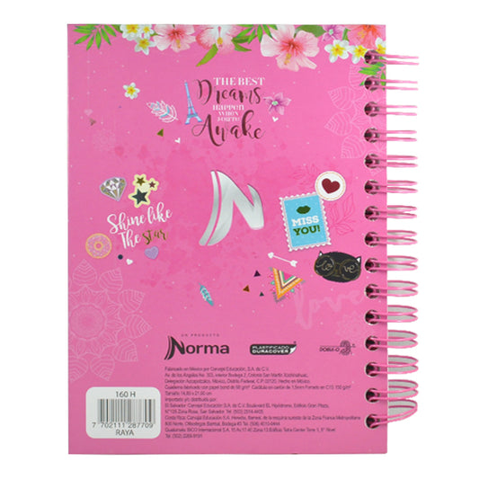 CUADERNO FRANCES DOBLE ARGOLLA KIUT 160 HJ RAYA NORMA