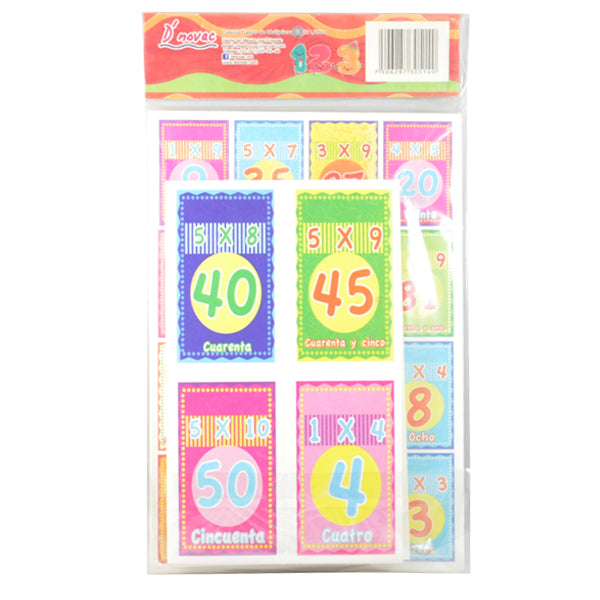 LOTERIA TABLAS DE MULTIPLICAR LR001 NOVAC