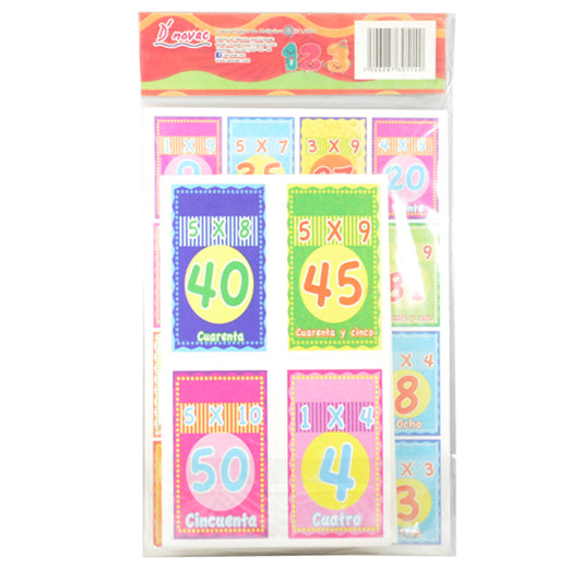 LOTERIA TABLAS DE MULTIPLICAR LR001 NOVAC