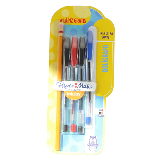 PLUMA KILOMETRICO 4 PZ MAS LAPIZ NEWELL BEROL MNK