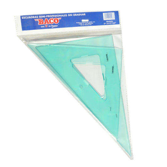 JUEGO ESCUADRAS S/GRADUACION C/BISEL SP2845/60 BACO