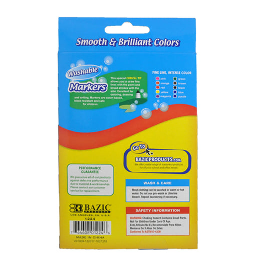 MARCADOR ESCOLAR 10 PZ 1224 BAZIC MNK