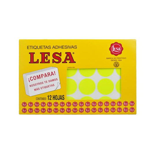 ETIQUETA NO CONTINUA #22 AMARILLO LESA