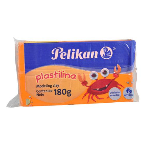 PLASTILINA BARRA 180 GR NARANJA PELIKAN MNK