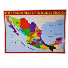POSTER DIDACTICO MAPA REPUBLICA MEXICANA DIVISION 1339-1 GRANMARK