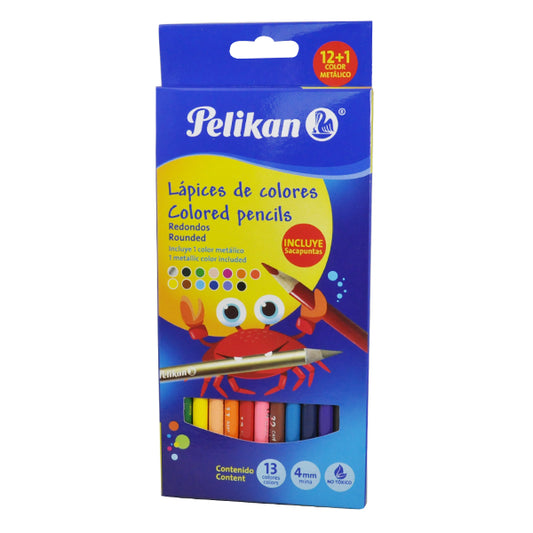 COLORES MADERA LARGOS 12 PZ PELIKAN MNK