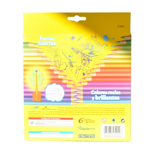 COLORES MADERA LARGOS 24 PZ 68-4024 CRAYOLA MNK