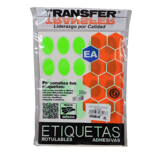 ETIQUETA PARA OFERTAS VERDE 175 PZ TRANSFER