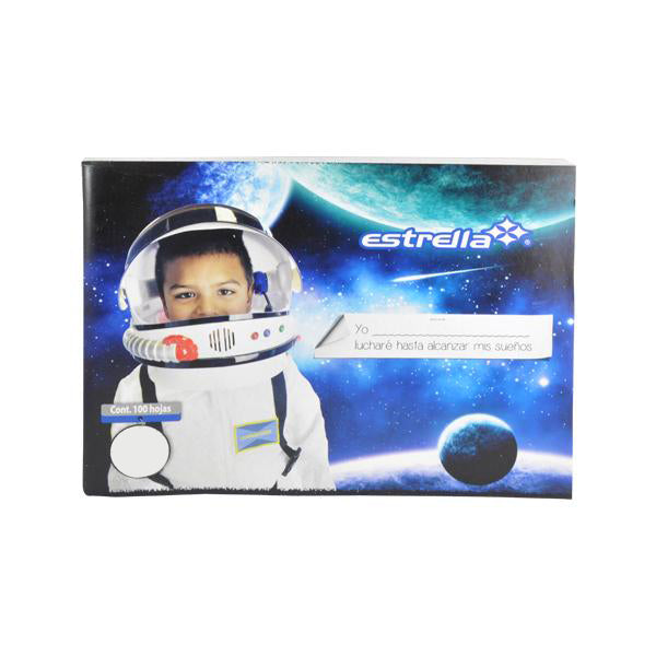 CUADERNO ITALIANO ENGRAPADO 100 HJ BLANCO 264 ESTRELLA MNK