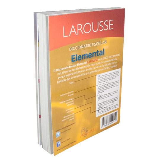 DICCIONARIO ESCOLAR ELEMENTAL AMARILLO 1131 LAROUSSE MNK