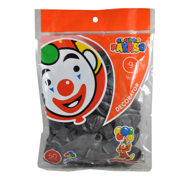 GLOBO DECORATOR #9 NEGRO 50 PZ FABRICAS SELECTAS