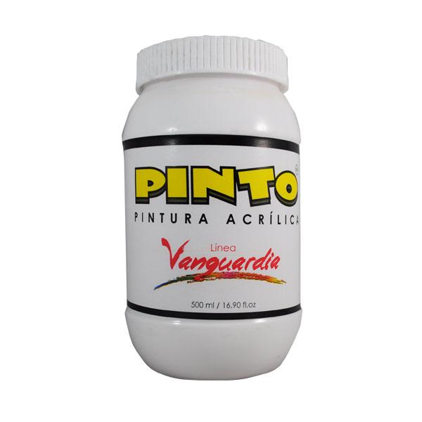 PINTURA ACRILICA 500 ML BLANCO DE TITANIO 701 PINTO DISTRIBUIDORA