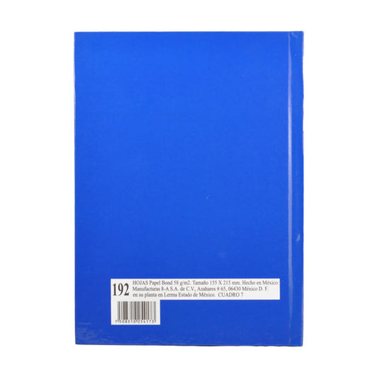 CUADERNO FRANCES PASTA DURA 192 HJ C7 6747 MAN 8A MNK