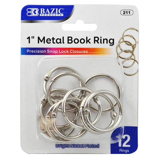 ARGOLLA METAL 1 PULGADA 12 PZ 211 BAZIC
