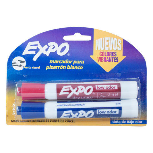 MARCADOR PIZARRON EXPO COLORES 2 PZ NEWELL BEROL MNK