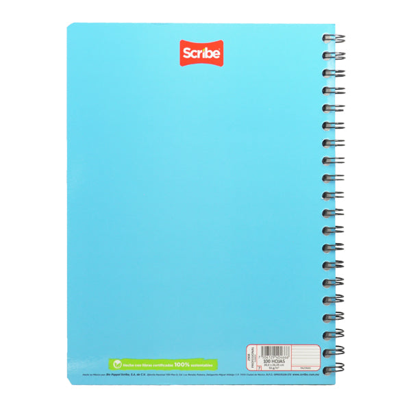 CUADERNO PROFESIONAL DOBLE ARGOLLA CLASICO 100 HJ PAUTADO SCRIBE MNK