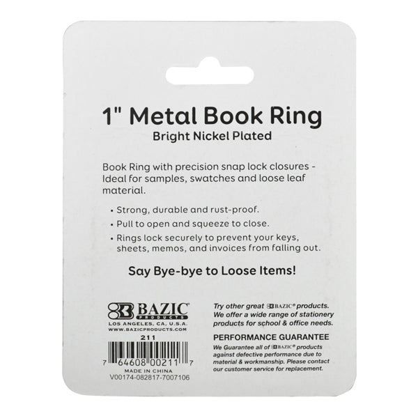 ARGOLLA METAL 1 PULGADA 12 PZ 211 BAZIC