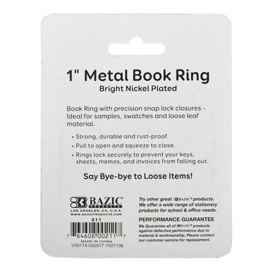 ARGOLLA METAL 1 PULGADA 12 PZ 211 BAZIC