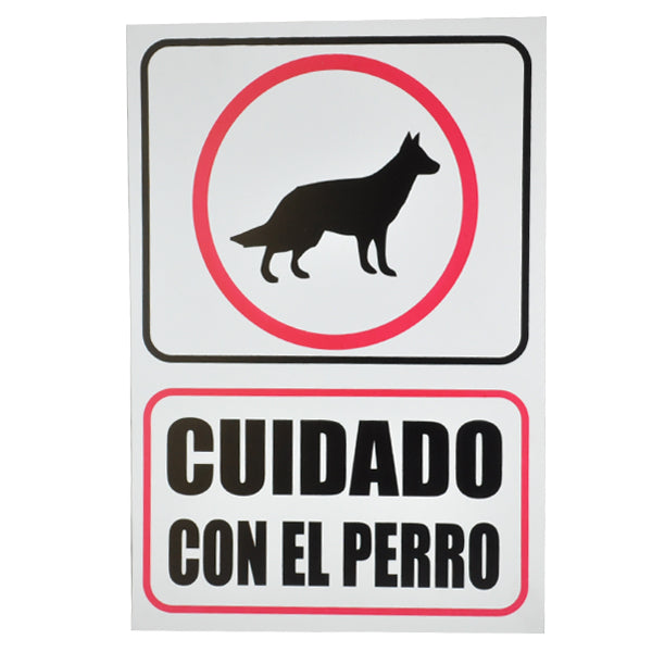 LETRERO ACRILICO 25X33 PERRO BRAVO LETREROS