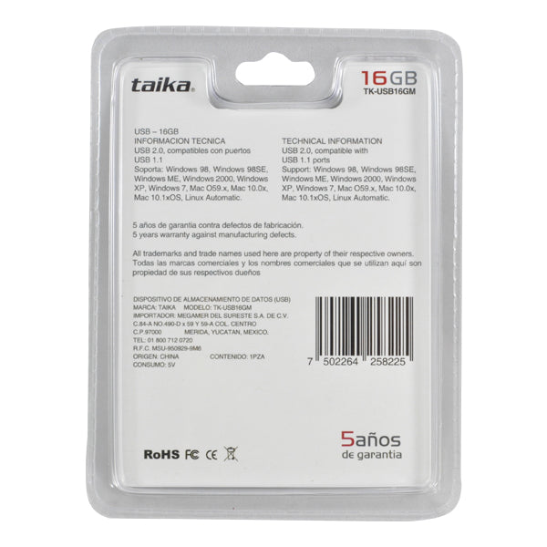 MEMORIA USB 16 GB COMPUTO