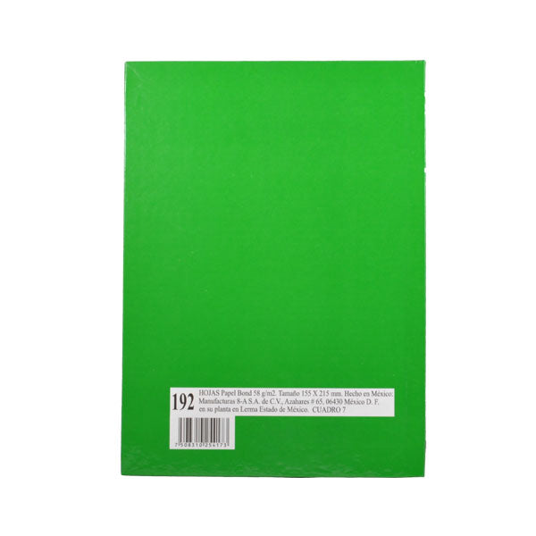 CUADERNO FRANCES PASTA DURA 192 HJ C7 6747 MAN 8A MNK