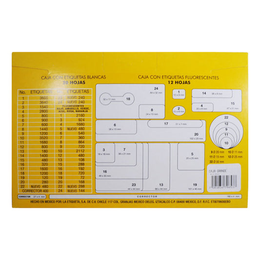 ETIQUETA CONTINUA #13 AZUL LESA