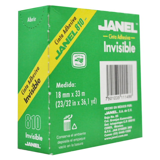 TAPE MAGICO INVISIBLE 18X33 810 JANEL