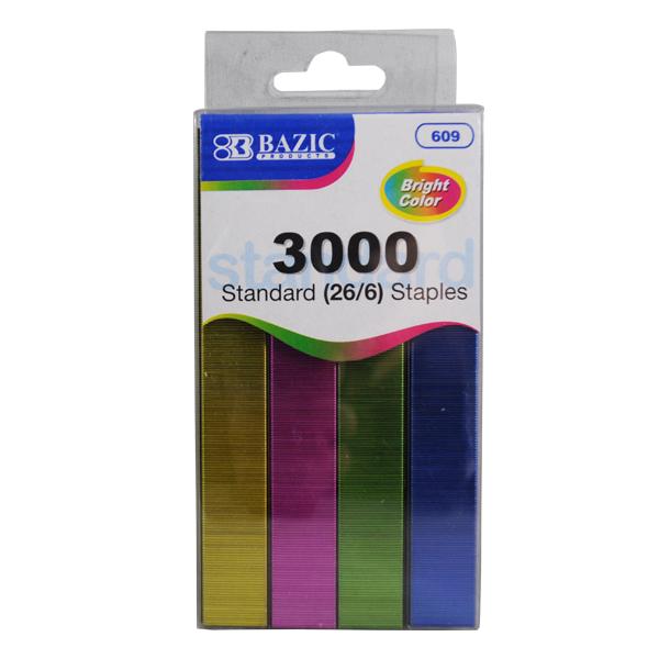 GRAPA ESTANDAR COLORES 3000 PZ 609 BAZIC