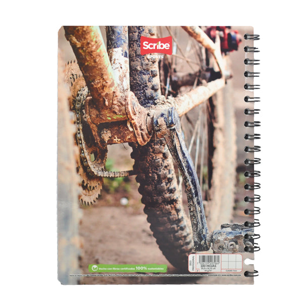 CUADERNO PROFESIONAL DOBLE ARGOLLA SPORT 100 HJ C7 SCRIBE MNK