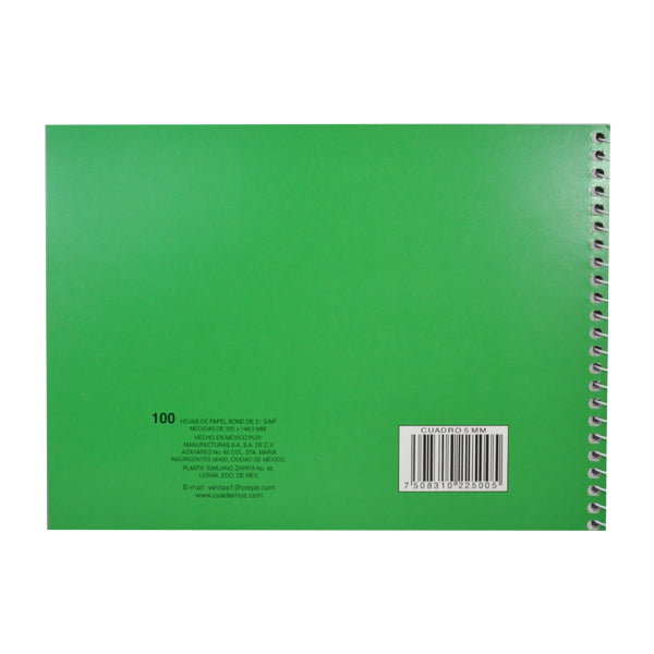 CUADERNO ITALIANO ESPIRAL COLIBRI 100 HJ C5 2500 MAN 8A MNK