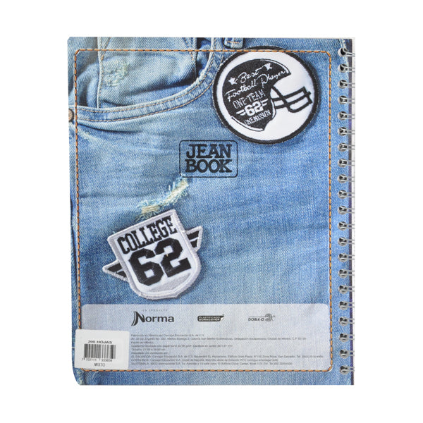 CUADERNO PROFESIONAL DOBLE ARGOLLA JEAN BOOK REVOLUTION 200 HJ MIXTO MULTIMATERIAS NORMA MNK