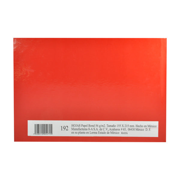 CUADERNO ITALIANO PASTA DURA 192 HJ RAYA MAN 8A MNK