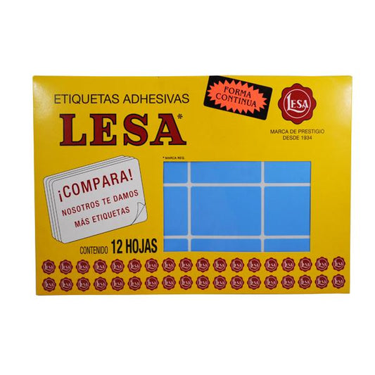 ETIQUETA CONTINUA #16 AZUL LESA