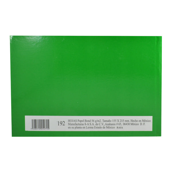 CUADERNO ITALIANO PASTA DURA 192 HJ RAYA MAN 8A MNK