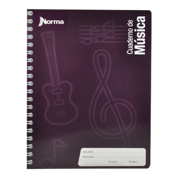 CUADERNO PROFESIONAL DOBLE ARGOLLA TEMATICO MUSICA 80 HJ RAYA NORMA MNK