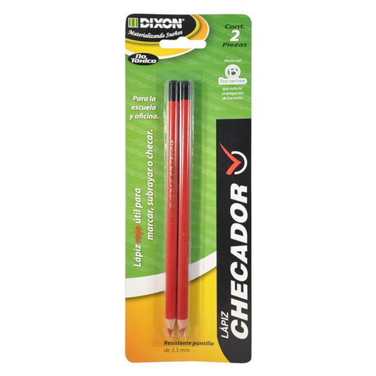 LAPIZ CHECADOR THINEX ROJO 2 PZ 42317 DIXON