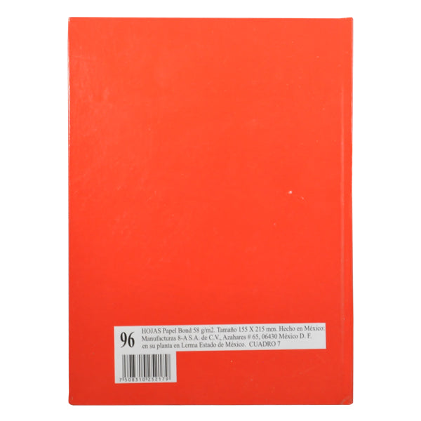 CUADERNO FRANCES PASTA DURA 96 HJ C7 6727 MAN 8A MNK