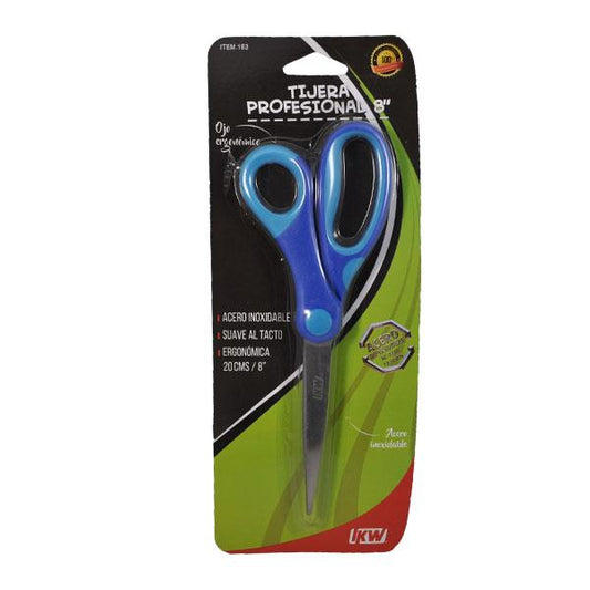 TIJERA OFICINA METALICO OREJA FLEXIBLE 8 PULGADA 0183 IKW