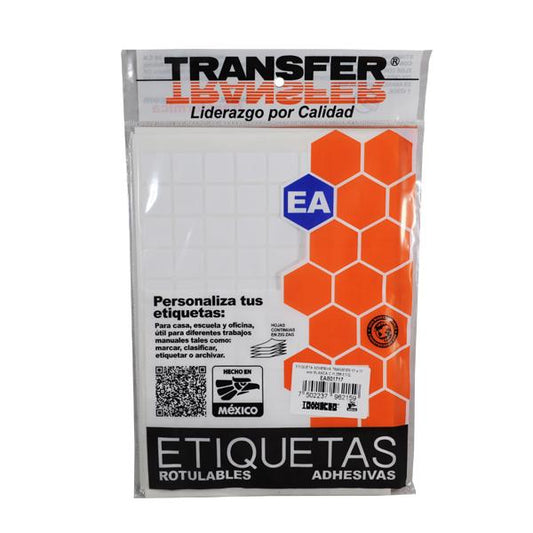 ETIQUETA BASICA CONTINUA # 3 BLANCO TRANSFER